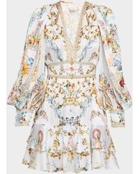 CAMILLA - Seville Sweetheart Button-Front Frill Dress - Lyst