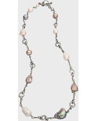 Stephen Dweck - Hand-carved Baroque Multihued Pearl Necklace In Sterling Silver - Lyst