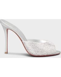Christian Louboutin - Me Dolly Strass Sole Slide Sandals - Lyst