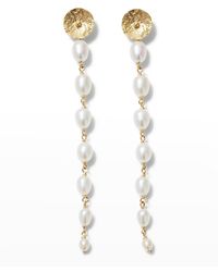 POPPY FINCH - Petal Stud Earrings With Gradual Oval Pearls - Lyst