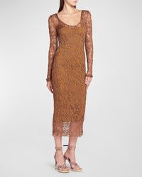 Tom Ford - Fine Lace-knit Midi Dress - Lyst