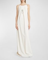 Givenchy - Draped Gown With Crystal Embroidery - Lyst