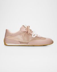 Stuart Weitzman - Bond Mesh And Leather Low-Top Sneakers - Lyst