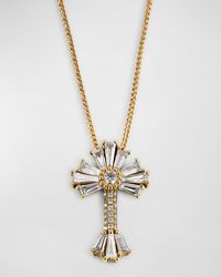 Dominique Cohen - 18K Diamond Sunburst Cross Pendant Necklace - Lyst