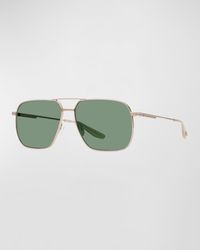 Barton Perreira - X 007 Royale Double-Bridge Titanium Aviator Sunglasses - Lyst