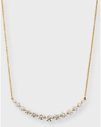 Memoire - 18k Yellow Gold Diamond Smile Necklace, 18"l - Lyst