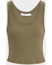 IRO - Emma Ribbed Scoop-Neck Tank Top - Lyst