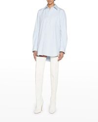 Bottega Veneta - Compact Striped Cotton Shirt Dress - Lyst