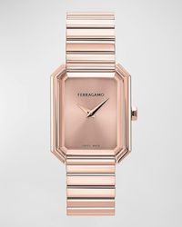 Ferragamo - 26.5X33.5Mm Crystal Watch With Rose Dial - Lyst