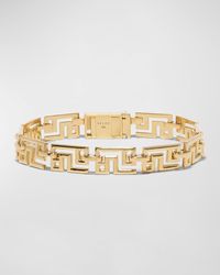 Azlee - 18k Yellow Gold Greek Pattern Bracelet - Lyst