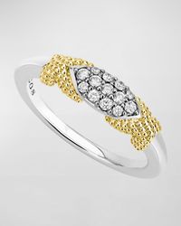Lagos - Caviar Lux Double-x Ring W/ Diamonds - Lyst