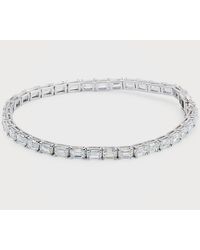 Neiman Marcus - 18k White Gold Emerald-cut Diamond Bracelet, 7"l - Lyst