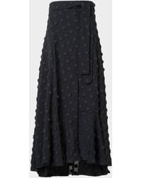 Akris Punto - 3D Polka-Dot Techno Georgette Belted Midi Boho Skirt - Lyst