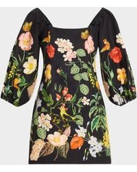 Cara Cara - Montauk Puff-Sleeve Cotton Poplin Mini Dress - Lyst