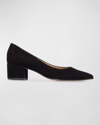 Bernardo - Millie Suede Block-Heel Pumps - Lyst
