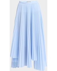 Plan C - Long Asymmetric Pleated Skirt - Lyst