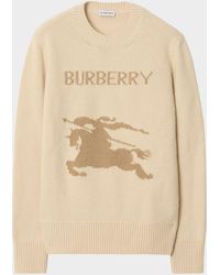 Burberry - Ekd Wool-Cashmere Crewneck Sweater - Lyst