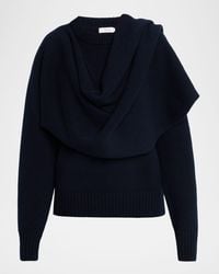 A.L.C. - Davin Draped Wool Sweater - Lyst