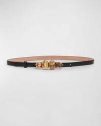 Alexander McQueen - The Knuckle Leather Skinny Belt - Lyst