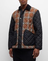 Burberry - Weavervale Check Quilted Jacket - Lyst