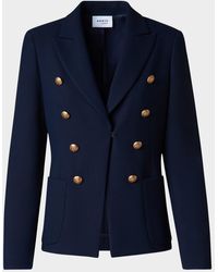Akris Punto - Double-Breasted Illusion Canvas Crepe Blazer - Lyst