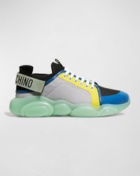 Moschino - Teddy Bear Sole Colorblock Low-Top Sneakers - Lyst