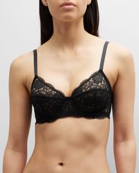 Else - Peony Scalloped Lace Underwire Full-cup Bra - Lyst
