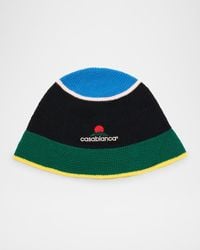 CASABLANCA - Color-Block Embroidered Logo Beanie Hat - Lyst