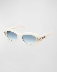 Emilio Pucci - Filigree Acetate Round Sunglasses - Lyst