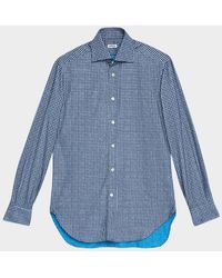 Kiton - Cotton Houndstooth Classic-Fit Sport Shirt - Lyst
