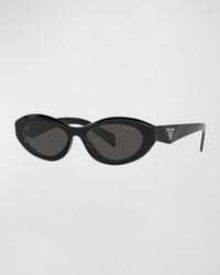 Prada - Pr 26zs Irregular-frame Branded-arm Acetate Sunglasses - Lyst