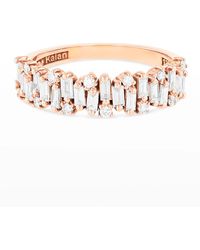 Suzanne Kalan - 18k Diamond Shimmer Collection Half-band Ring - Lyst