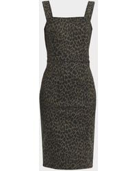 Ramy Brook - Tamera Printed Stretch Denim Midi Dress - Lyst