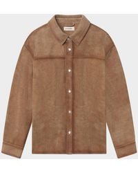FRAME - Apos;S Suede Snap-Front Shirt Jacket - Lyst