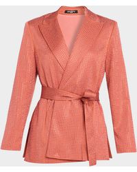 Emanuel Ungaro - Rhinestone Wrap-Front Jacket - Lyst