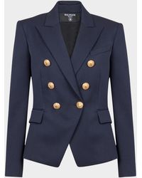 Balmain - 6-Button Fitted Wool Jacket - Lyst