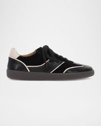 Frye - Milly Mixed Leather Low-Top Sneakers - Lyst