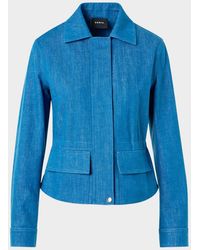 Akris - Hugh Stretch Denim Cargo Jacket - Lyst