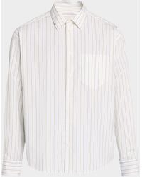 Ami Paris - Apos;S Cotton Wide-Stripe Button-Down Shirt - Lyst