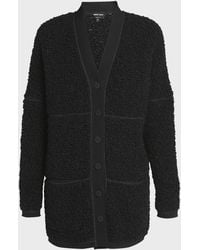 Giorgio Armani - Boucle Lurex Oversize Knit Cardigan - Lyst