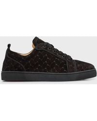 Christian Louboutin - Louis Junior Braided Leather Low-Top Sneakers - Lyst