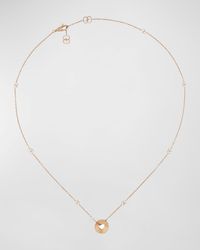 Gucci - Icon 18k Pink Gold GG Pendant Necklace - Lyst