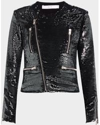 IRO - Luzia Sequined Moto Jacket - Lyst