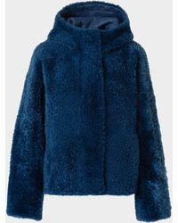 Akris - Gracie Lamb Shearling Hooded Jacket - Lyst