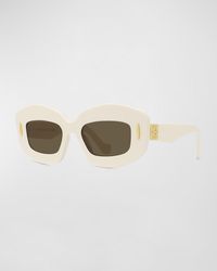 Loewe - Screen Chunky Acetate Rectangle Sunglasses - Lyst