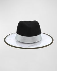 D'Estree - Two-tone Christopher Wool-blend Fedora Hat - Lyst