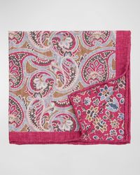 Edward Armah - Paisley-Floral Silk Pocket Square - Lyst