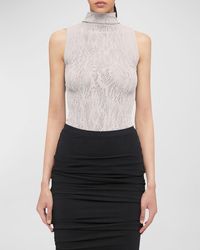 Wolford - Snake Lace Sleeveless Turtleneck Top - Lyst