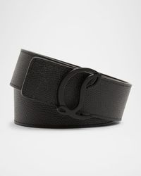 Christian Louboutin - Mooncrest-Buckle Reversible Leather Belt - Lyst