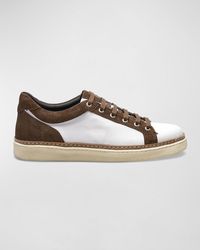 Di Bianco - Binetto Mix-leather Low-top Sneakers - Lyst